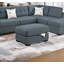 Canapé modulaire rembourré en L avec repose-pieds-519411732