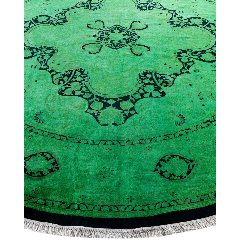 Overyed One-of-a-Kind Round 8'1" X 8'1" Hand Knotted Area Rug
