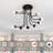 Semi Flush Mount Ceiling Light Fixture 10-light Black Globe Glass Ceiling Lamp Close To Ceiling Light Chandelier