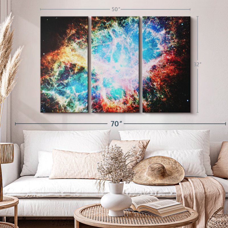 Espace «Reproduction sur toile de nébuleuse éthérée» sur, H 32 po x l 50 po