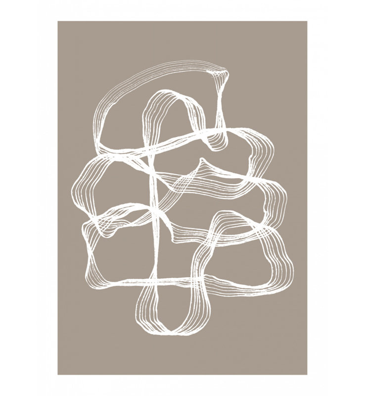 Ink, 76.2 cm H x 50.8 cm W, Beige/White