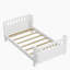 Lit plateforme en bois pour enfants, lit à profil bas en bois avec rails blanc (conception brevetée)-1577013411