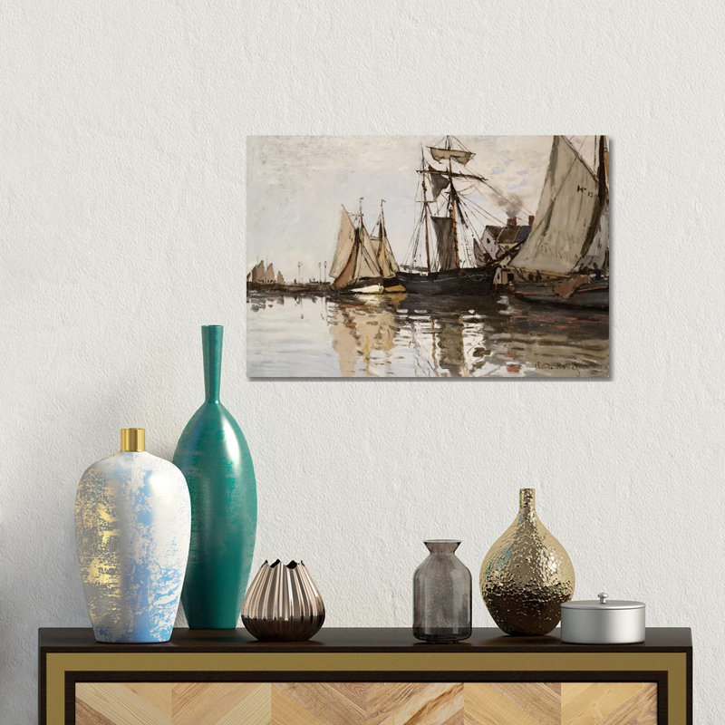 Le port de Honfleur, vers 1865 - Giclée sur toile tendue avec châssis, H 12 po x l 18 po