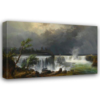 "Niagara Falls" by  Josef Carl Berthold Püttner - Gallery Wrap Canvas Wall Art