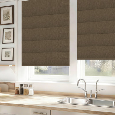  Store romain occultant pour fenêtres d'intérieur, stores romains sans fil pour fenêtres, stores isolants thermiques pour porte, chambre à coucher, bureau, facile à installer, beige gris clair, l 48 po x H 72 po