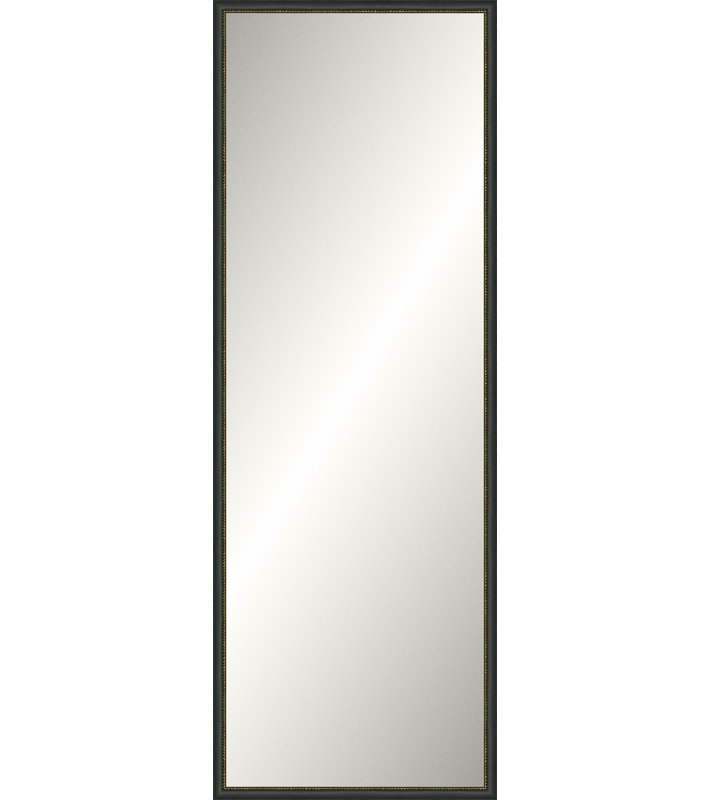 Miroir vieilli noir patiné, Slim Leaner