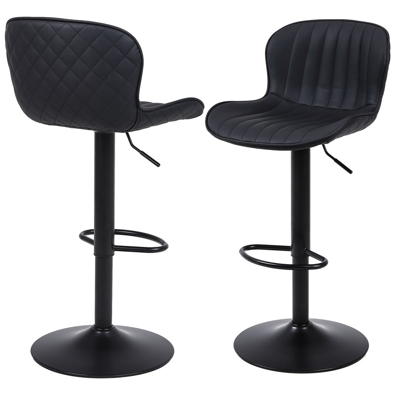 Tabouret de bar et de comptoir Lirah, Noir, 2