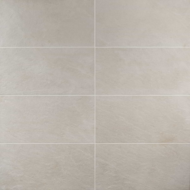 Era 12x24 Matte Limestone Look Porcelain Tile, Linen White