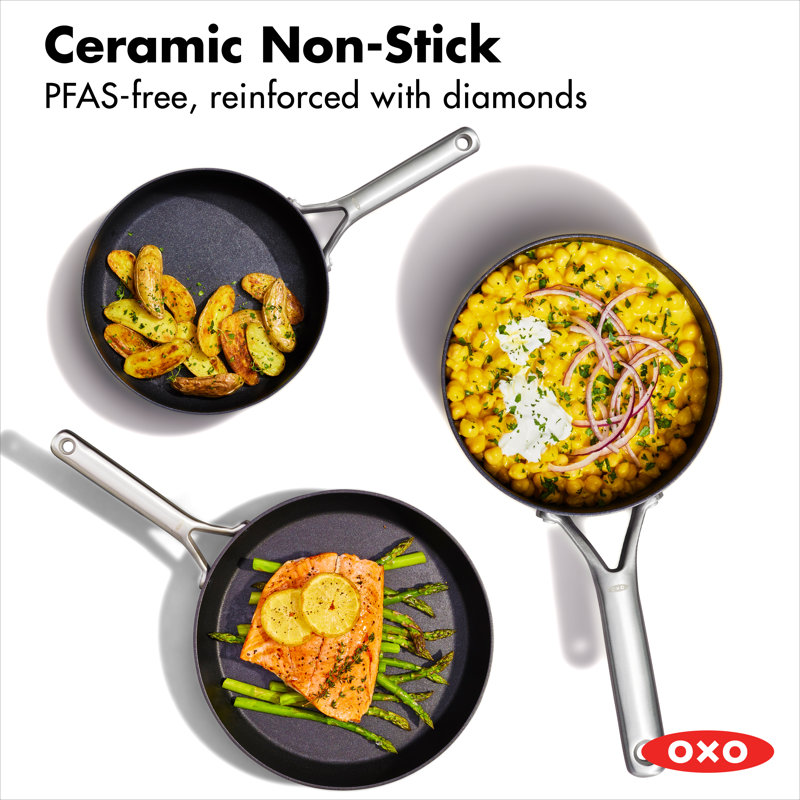 OXO 5 Pieces Hard-Anodized Aluminium Non Stick Cookware Set