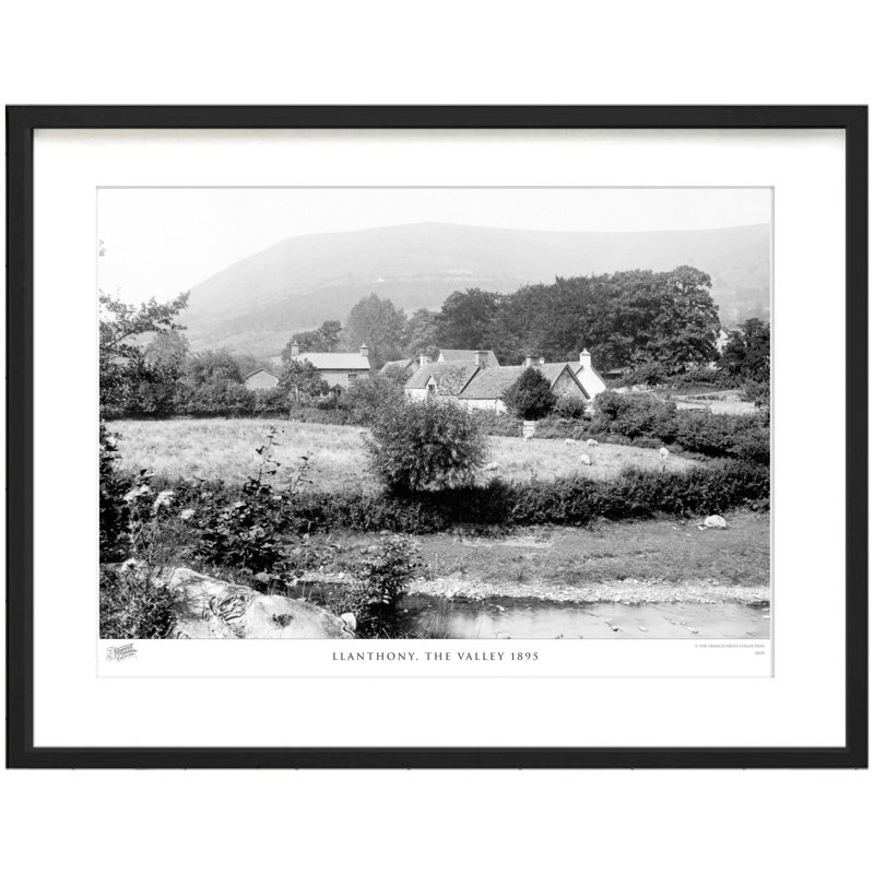 Llanthony, The Valley 1895 - Single Picture Frame Print, 40cm H x 50cm W x 2.3cm D