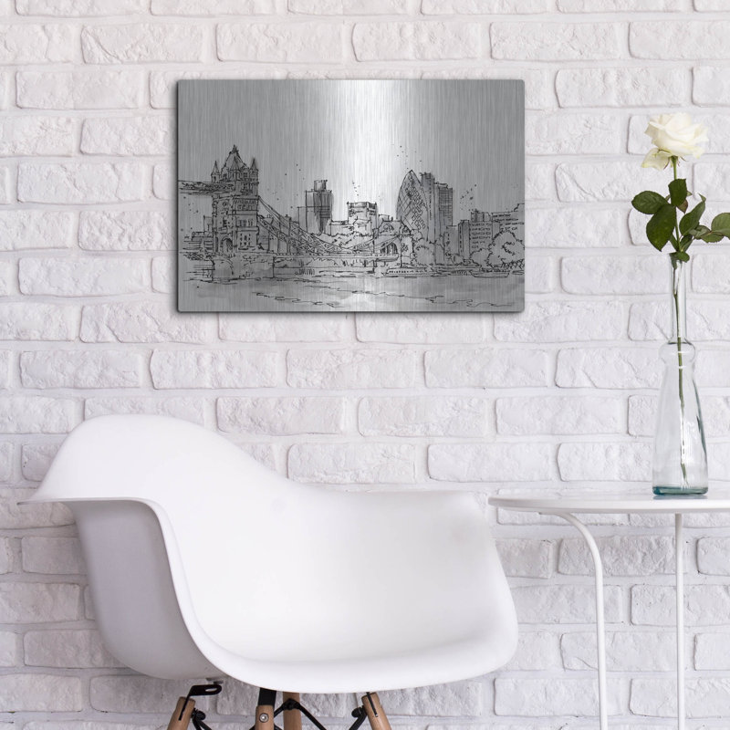 «Skyline Sketches IV» par Anne Tavoletti, H 16 po x l 24 po