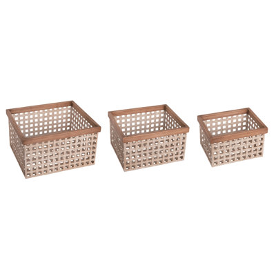 Ensemble de 3 paniers en métal