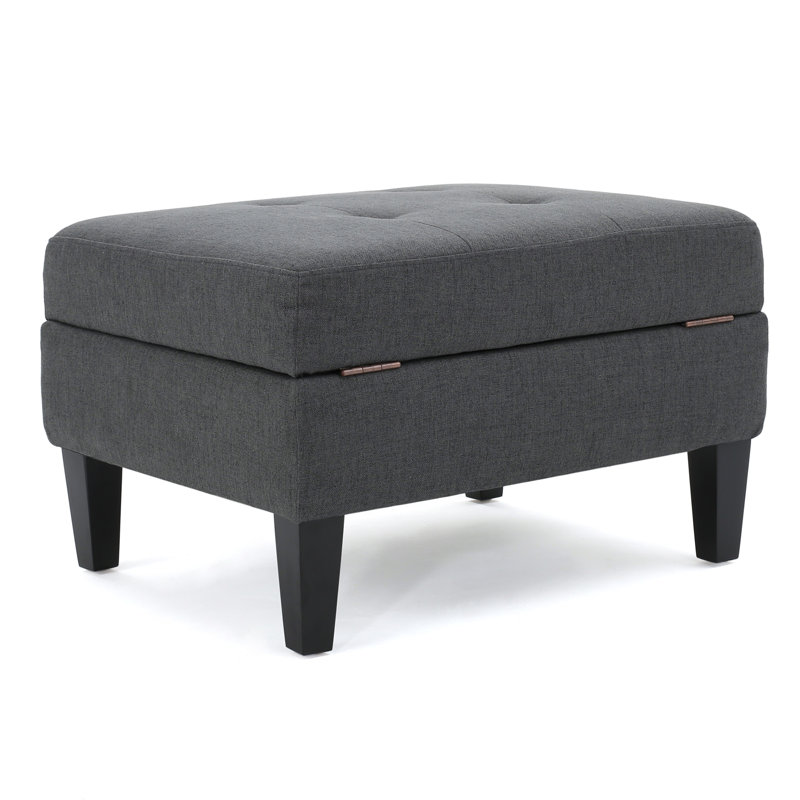 Storage Ottoman, Dark Gray