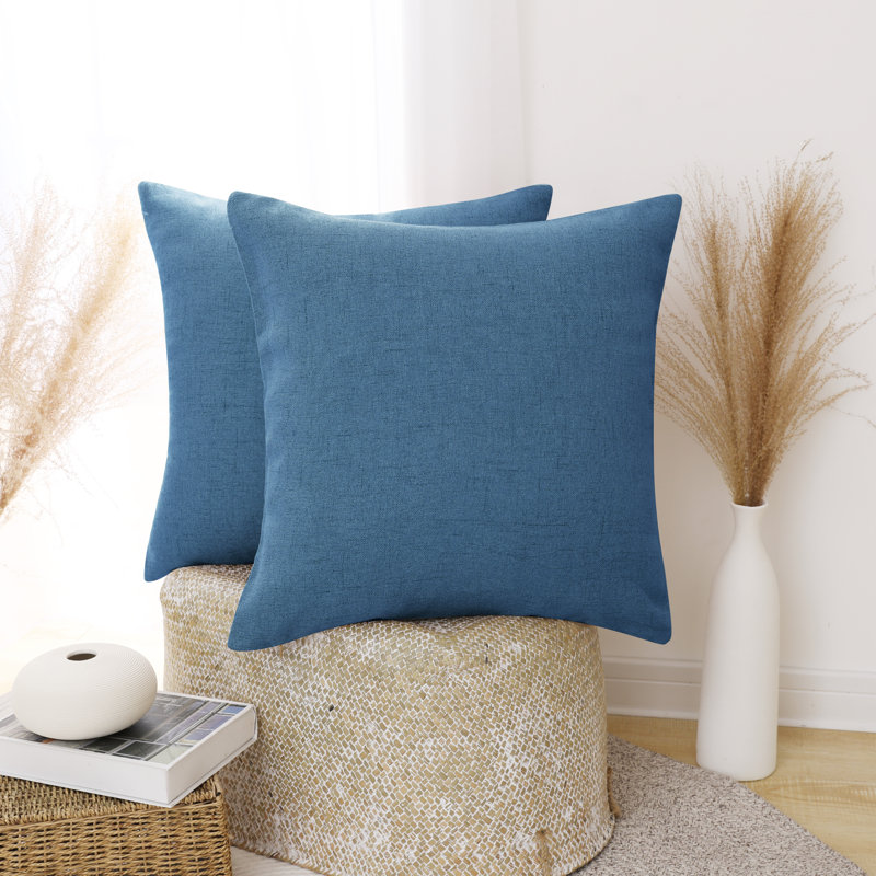 Cynne Square Throw Pillow Cover, Blue, 60cm H x 60cm W x 1cm D