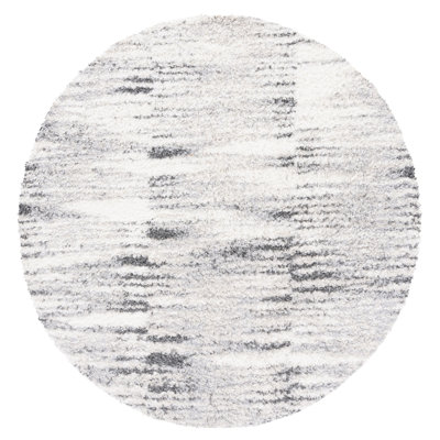 Tapis gris / ivoire à motif abstrait Mena