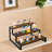Spice Rack Organizer For Countertop,  Kitchen Counter Shelf, Wooden Tiered Display Stand Shelf,(3 Tier).