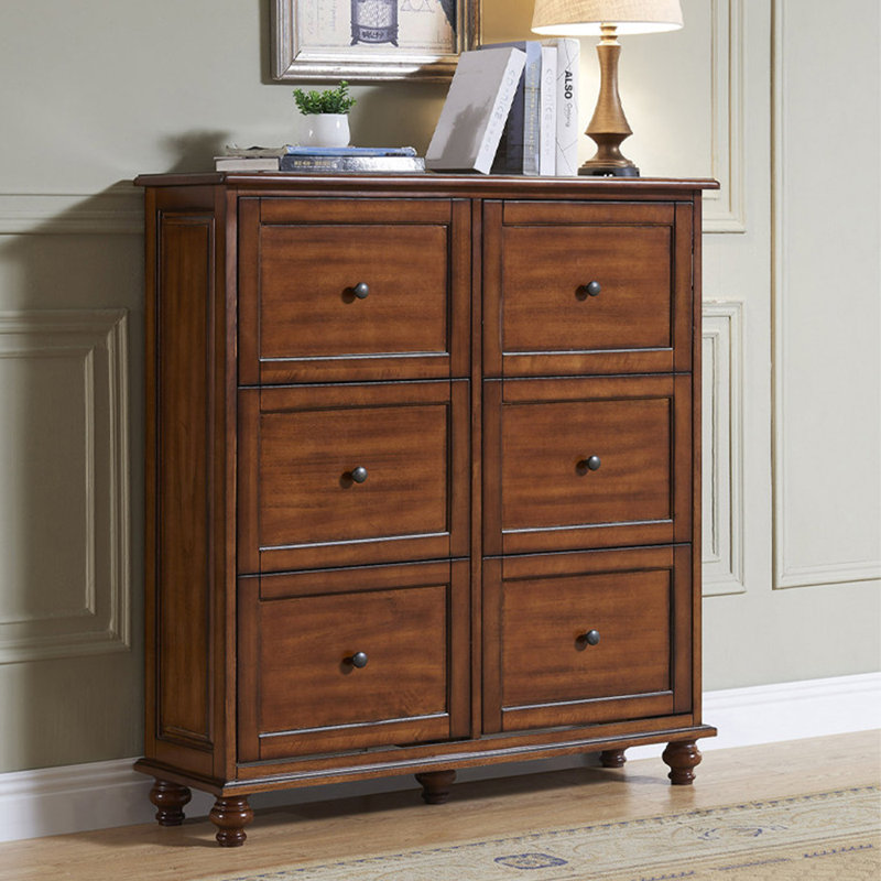 American style solid wood storage shoe cabinet