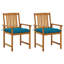 2 chaises de patio avec coussins vidaXL en bois d'acacia massif-91660938-125115397