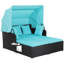 Nakeysha 165cm Wide Patio Daybed with Cushions-600147149