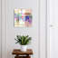 Key storage cabinet, Opens to the left, 30x30x5, Black, Architecture with watercolor splashes, 