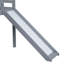 Lit simple mezzanine bas avec glissade, échelle, barrières de sécurité, lit mezzanine simple en bois d'hévéa, gris