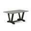 Ensemble de salle à manger 5 pièces - 4 chaises de cuisine gris foncé Gotham et une table de salle à manger en bois de ciment - Finition noire brossée-38387571-114791563