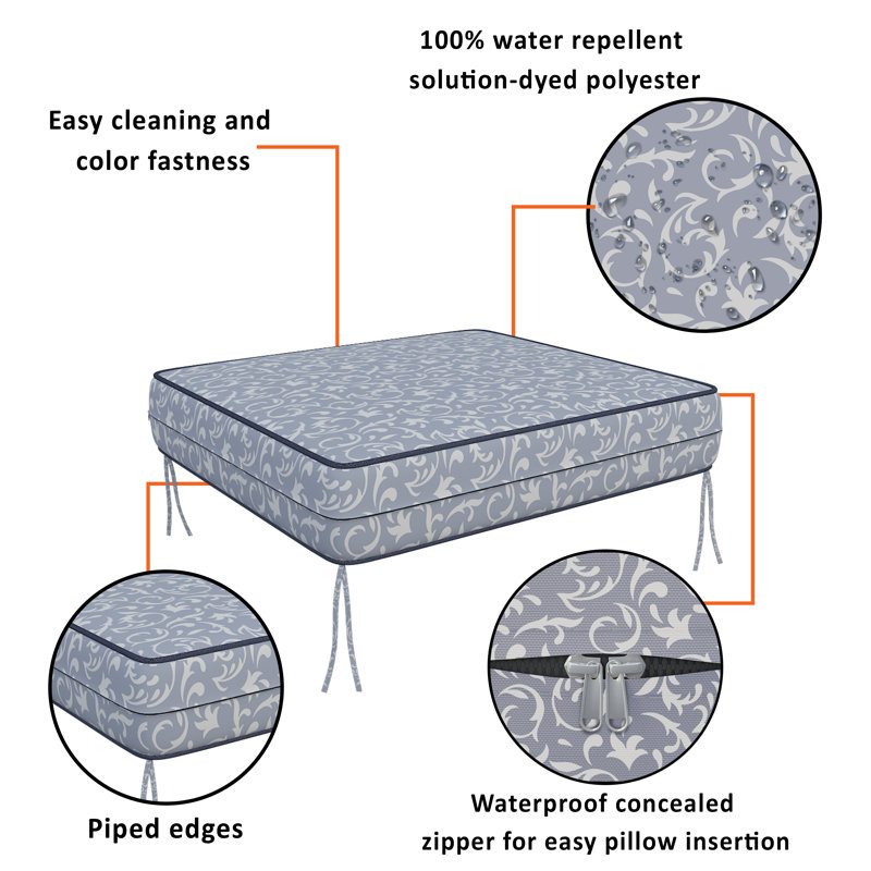 Red Barrel Studio® Square Cushion Patio Sofa Cover, 12.7cm H x 68.6cm W x 68.6cm D