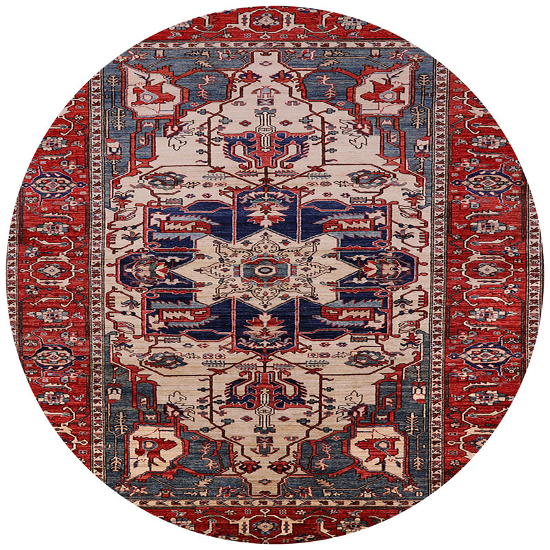 Tapis oriental rouge Fresca, Rond 4 pi