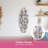 Tropical Surfboard Wall Shelf with Flowers & Palm Leaves