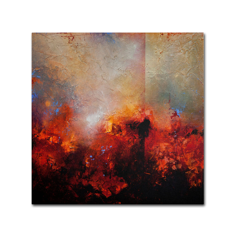Terre rouge - reproduction d'art graphique sur toile, H 35 po x l 35 po x P 2 po