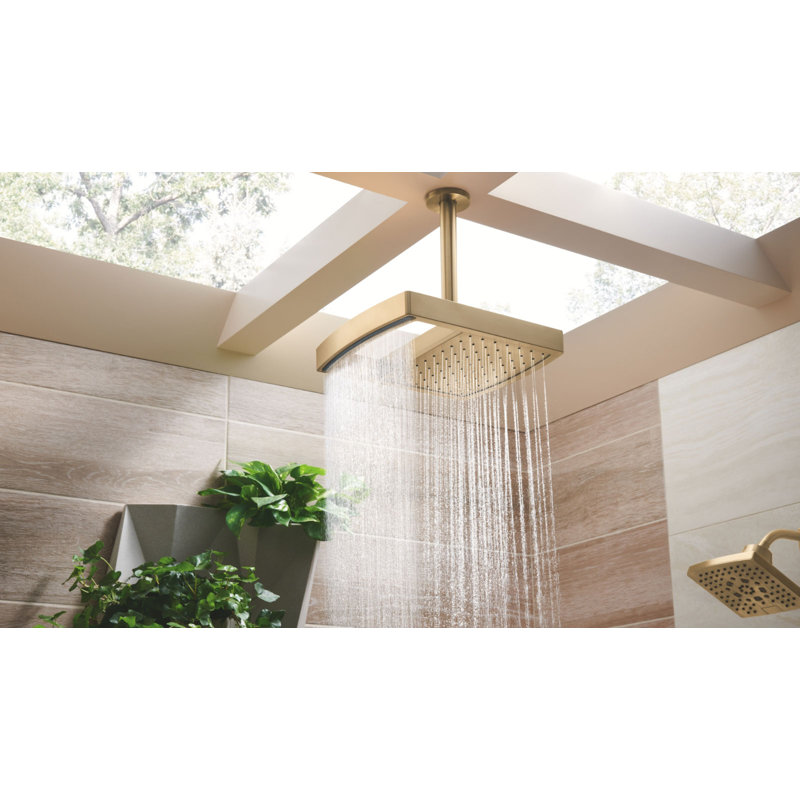 Kintsu® 14" Square Multifunction Raincan Showerhead, Luxe Gold, 1.75