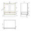 Armoire de salle de bain en bois massif prêt à assembler avec comptoir Shaker - comptoir non inclus-124300743
