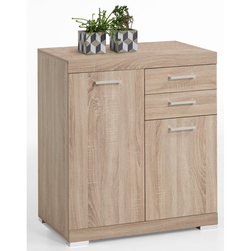 Charlton 80cm W 2 - Drawer Chest of Drawers, Light brown