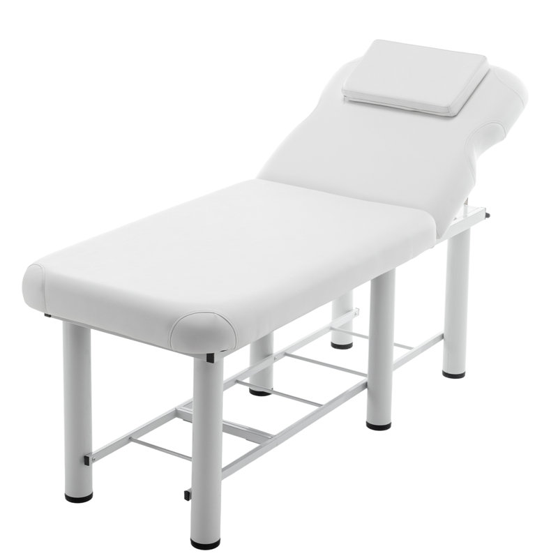 Table de massage professionnelle - Dossier réglable, appui-tête amovible, mousse à mémoire de forme, avec tablette inférieure