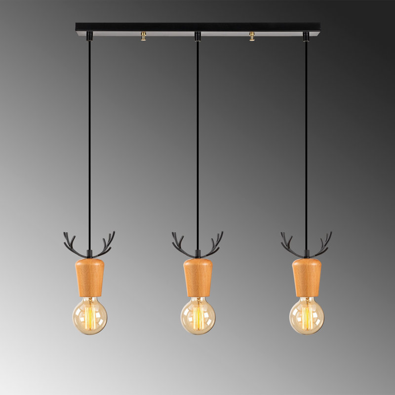 Luminaire suspendu pour îlot de cuisine 3 lumières Mccracken