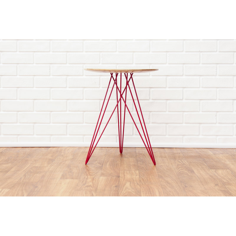 Table de bout Hudson, Érable, Rouge