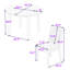 Ensemble de table de salle à manger 5 pièces, table ronde extensible avec abattant et 4 chaises rembourrées-976014816