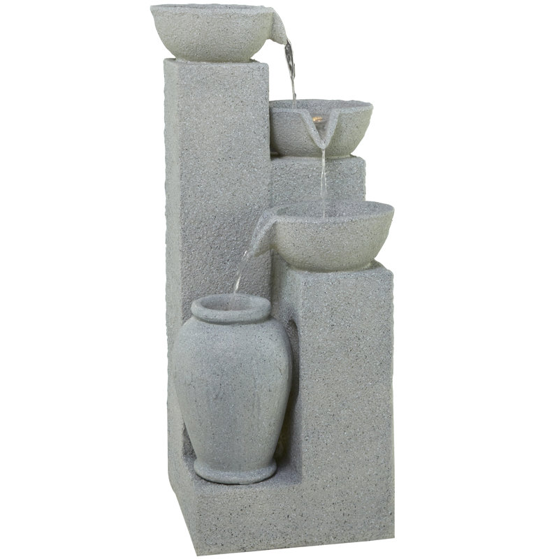 Cleason Outdoor Cascade Fountain with Lights