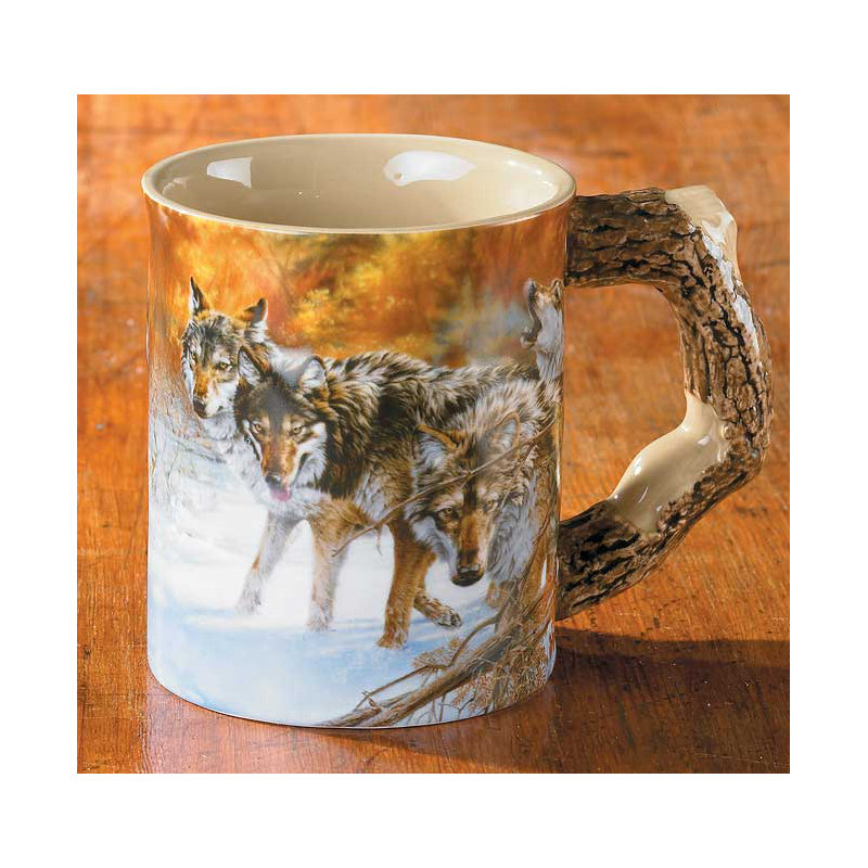Grande tasse à café en cadeau à loup body language