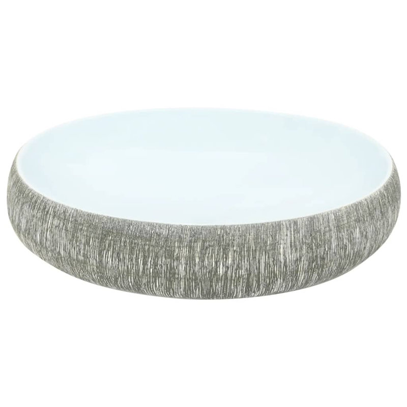 Latitude Run Adyant 59mm L x 40mm W Grey Ceramic Oval Sink