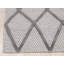 Gray Hand-Knotted Wool Nested Diamond Motif Geometric Modern Contemporary Carpet Rug-1381146744