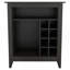 Armoire de bar Essential, une tablette ouverte, six supports à vin intégrés, un tiroir - noir-364512435