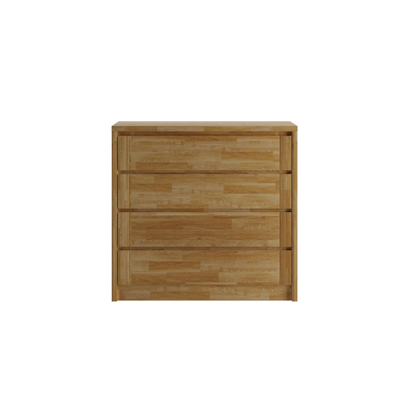 Filley Solid Wood 104.6cm W 4 - Drawer Chest of Drawers, Brown