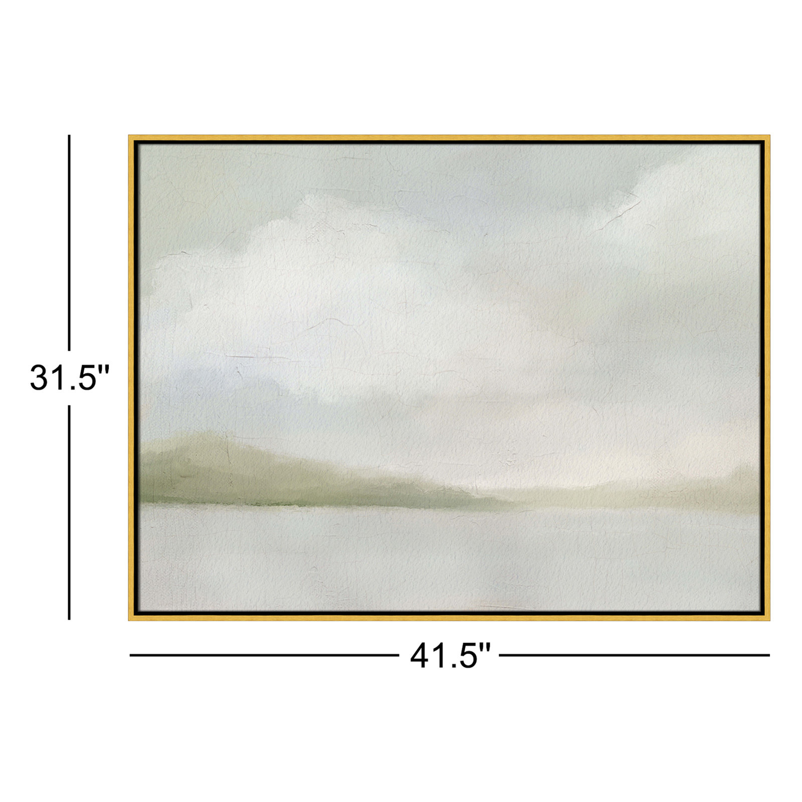 A Tranquil Morning, 31.5" H x 41.5" W, Gold