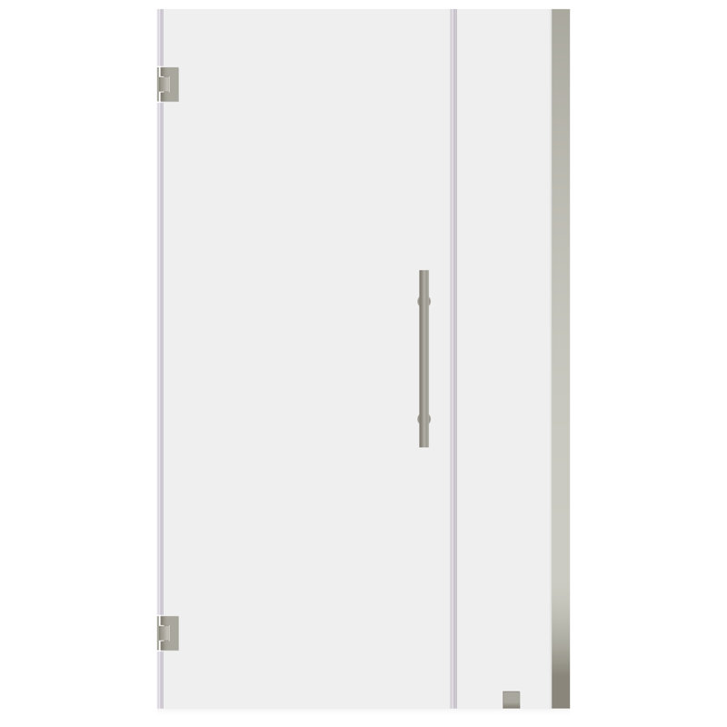 Porte de douche sans cadre Ultra-E 53 "x 72", Nickel brossé