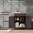 Cabinets, Modern Kitchen Storage with Solid Wood Top, 2 Drawers, Doors Adjustable Shelf | Walnut Brown | Dining Room-1145110605