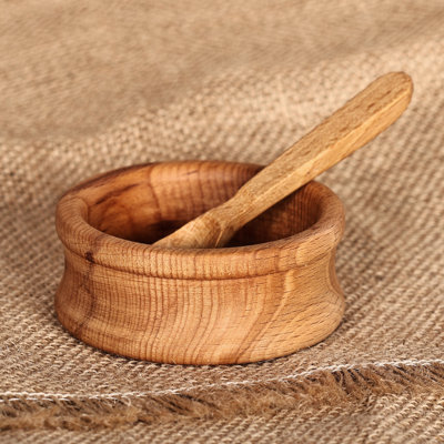 Millwood Pines Handmade Sylvan Taste Wood Bowl And Spoon Set (2 Pieces)