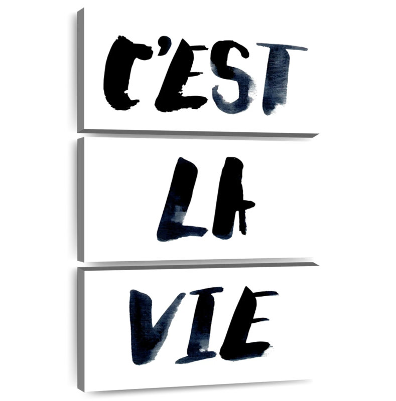 C'est La Vie Typographie II, H 38 po x l 24 po