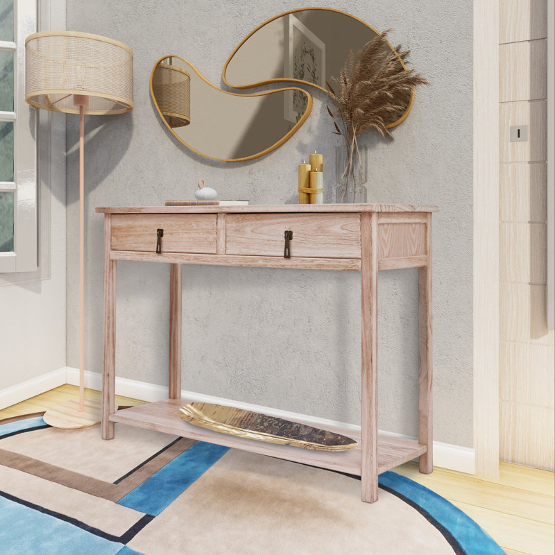 Caspian 100cm Console Table, Light Wood