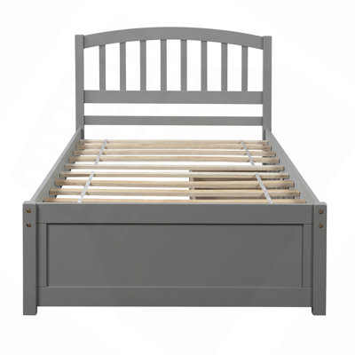 Modern Bed, Platform Storage Bed Wood Bed Frame With Two Drawers And Headboard